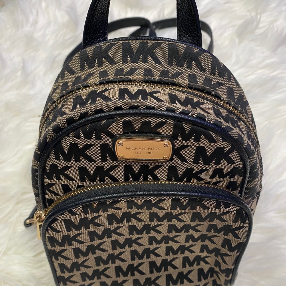 Michael Kors Mini Backpack Black Monogram